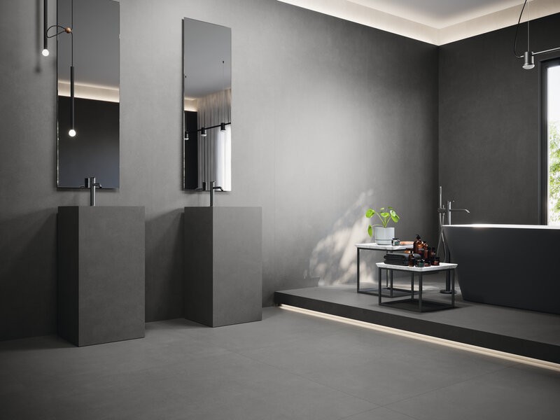 Gravity Flow Anthracite 40x120 room