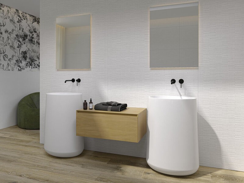 Villore White Matt 60x60 room1