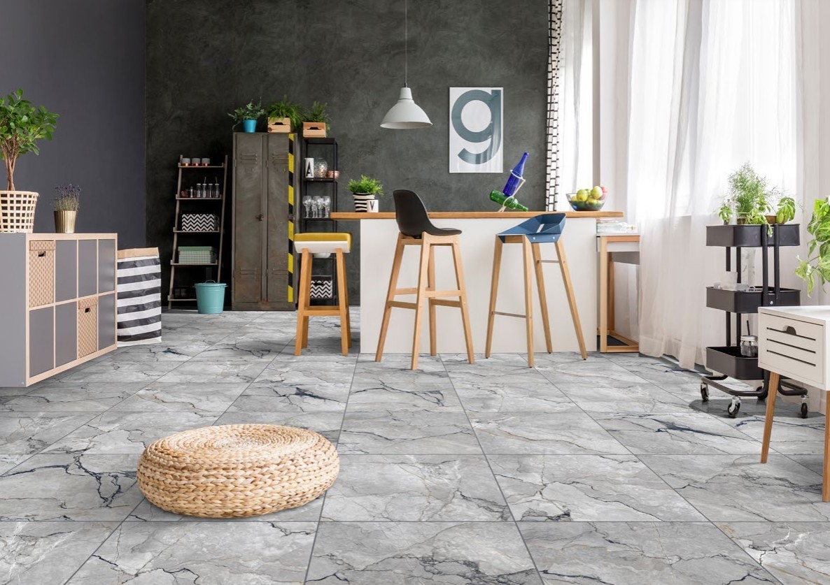 Marmo Silvestre Grey 60x60 room 1